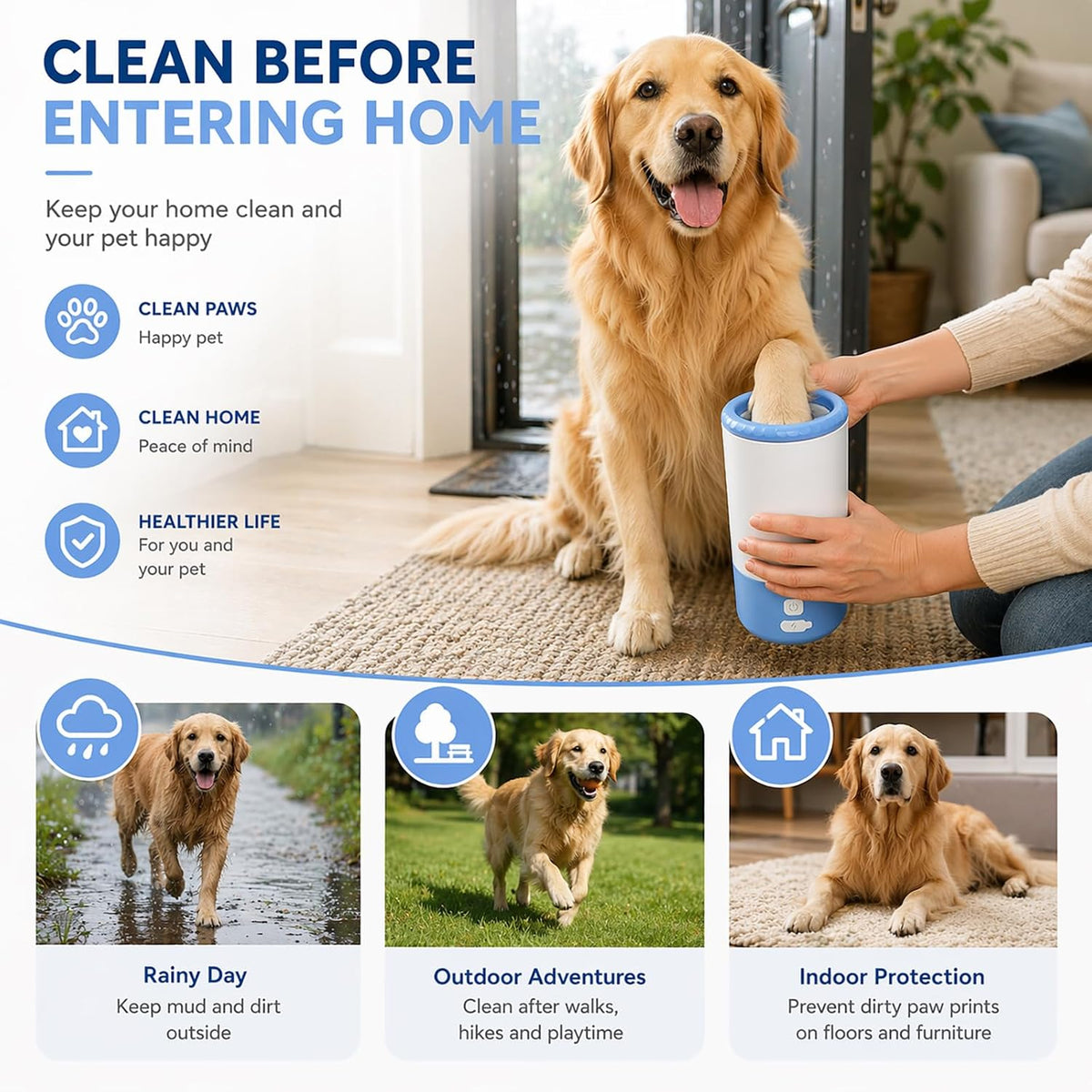 PawFresh Rechargeable Electric Paw Cleaner Cup