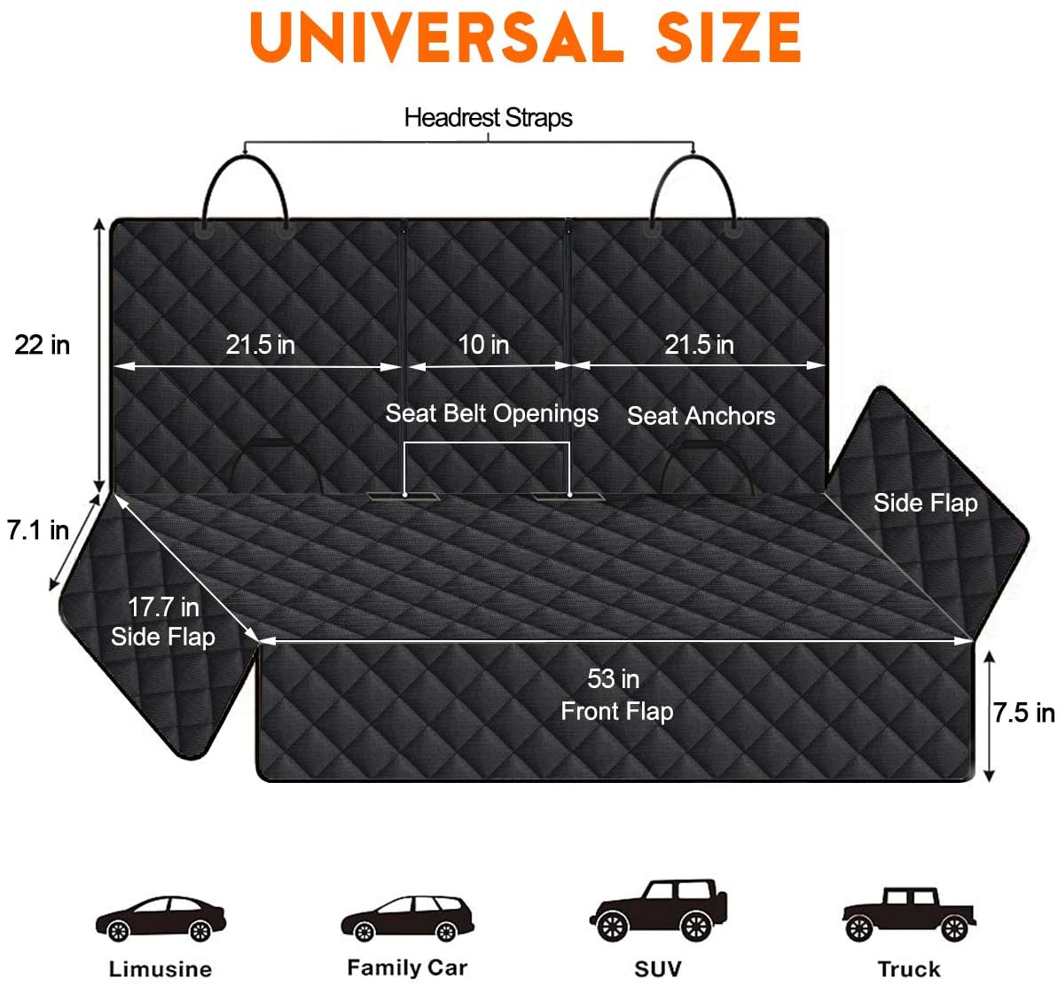 RideSafe Cargo Liner & Back Seat Cover for Dogs