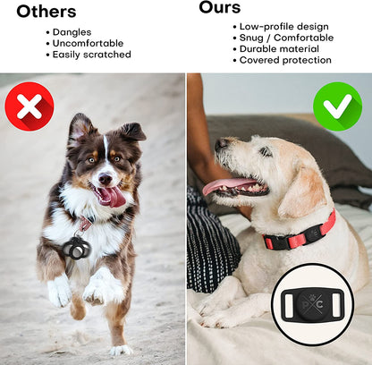 TrackTag Durable AirTag Dog Collar Holder