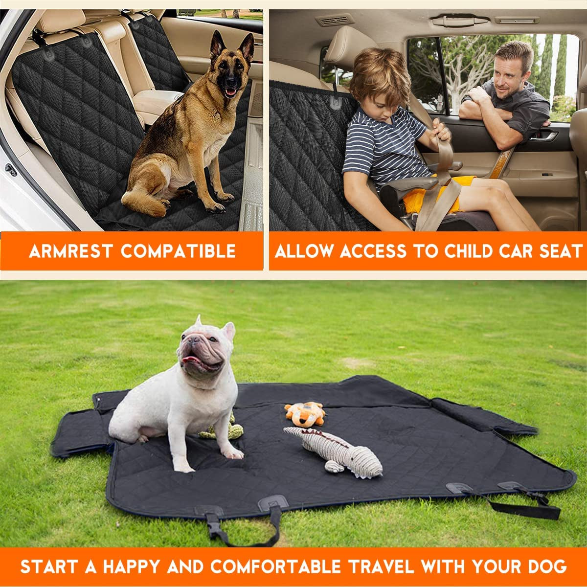 RideSafe Cargo Liner & Back Seat Cover for Dogs