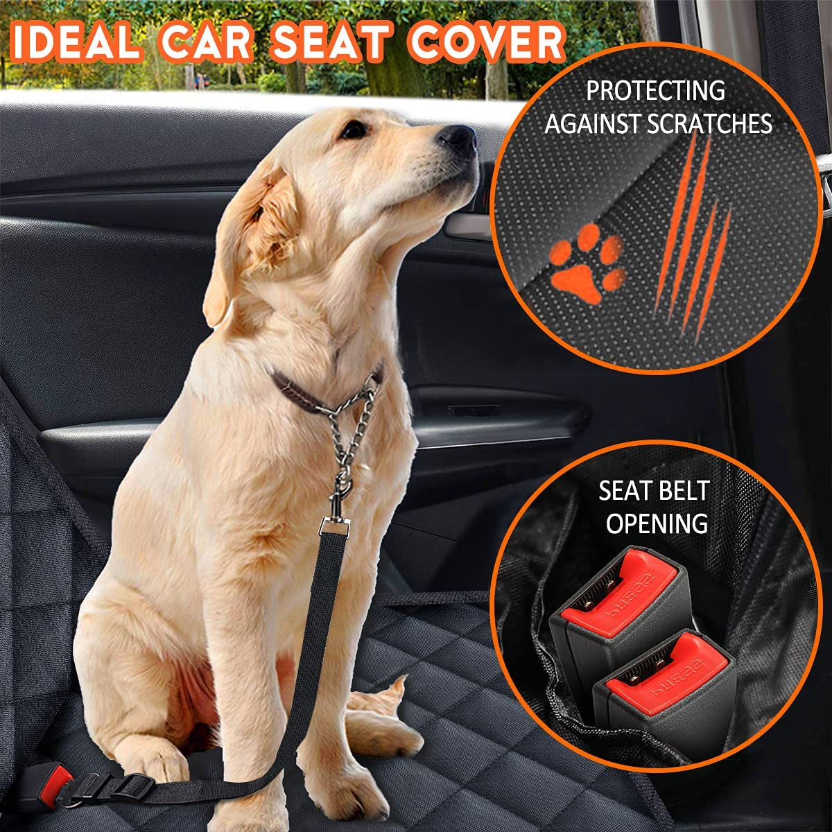 RideSafe Cargo Liner & Back Seat Cover for Dogs