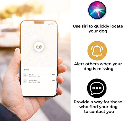 TrackTag Durable AirTag Dog Collar Holder