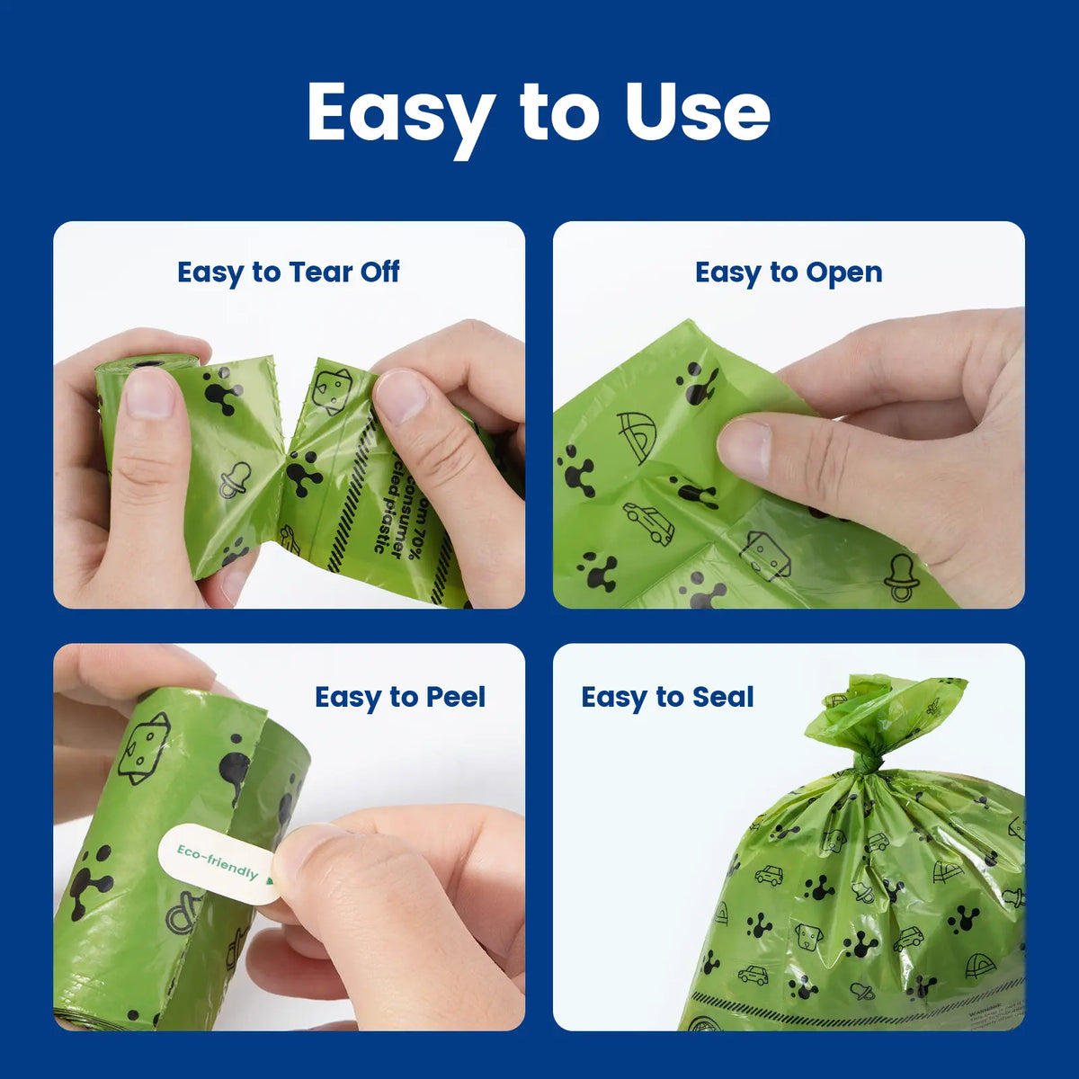 Pawview Dog Poop Bags Rolls, Leak-Proof & Eco-Friendly 70% Recycled Material, Lavender Scent (120 Bags)