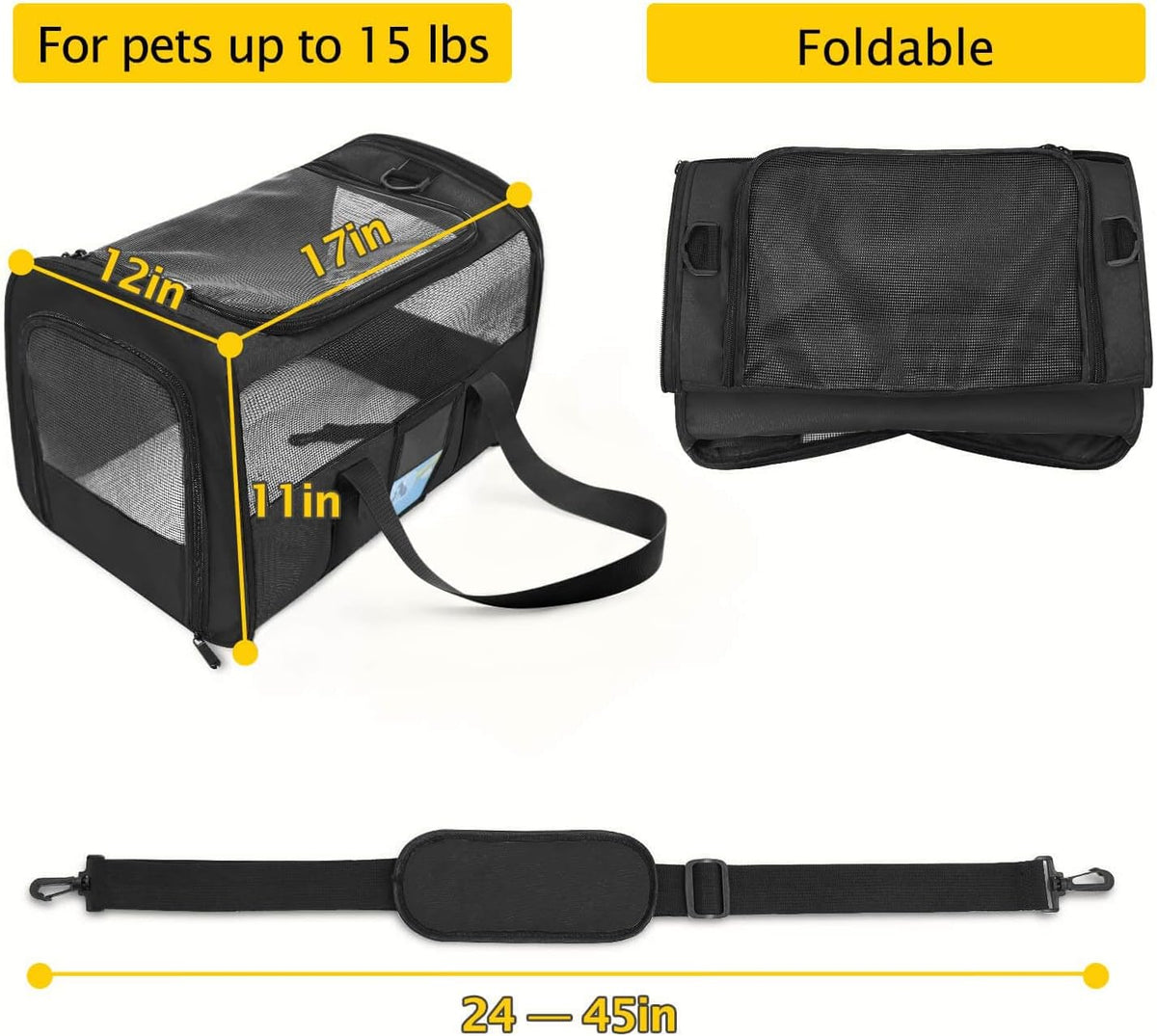 JetSet Airline-Approved Pet Carrier – Cats & Small Dogs